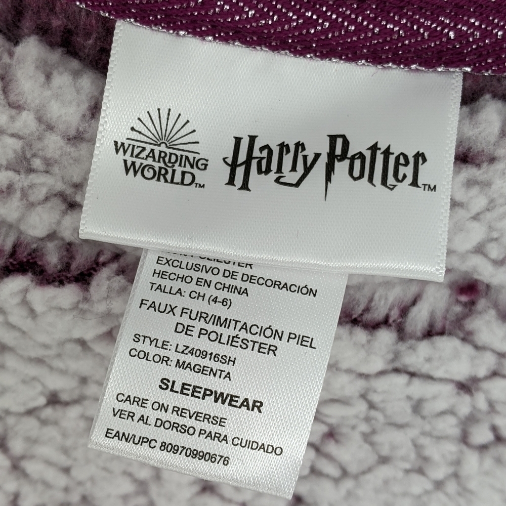 Harry Potter Wizarding World Fleece Sleep Top S - Picture 9 of 9